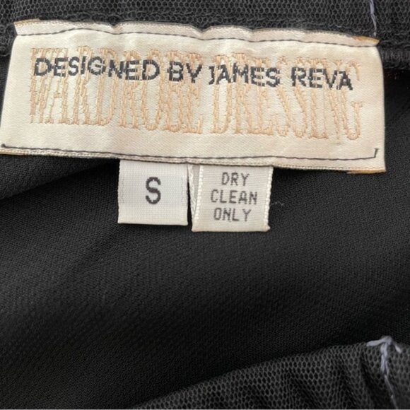 James Reva Black Tulle Skirt with Sequin & Embroidery Overlay - Size Small - Picture 3 of 5